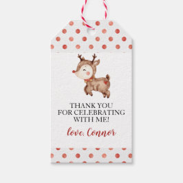 Kerst Rendier Eerste Verjaardag Favor Gift Tags Cadeaulabel