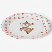 Kerst rendier Eerste verjaardag Papieren bord (Gekanteld)