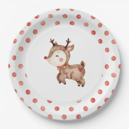 Kerst rendier Eerste verjaardag Papieren bord