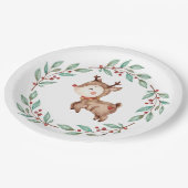 Kerst rendier Eerste verjaardag Papieren bord (Gekanteld)