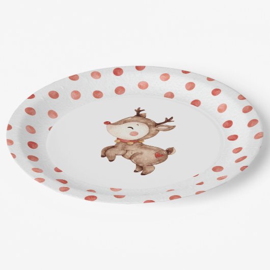Kerst rendier eerste verjaardagspapier Bord (Gekanteld)