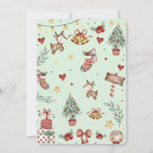 Kerst Rendier Feest Baby Bingo Spel Kaart (Achterkant)