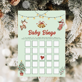 Kerst Rendier Feest Baby Bingo Spellen Kaart