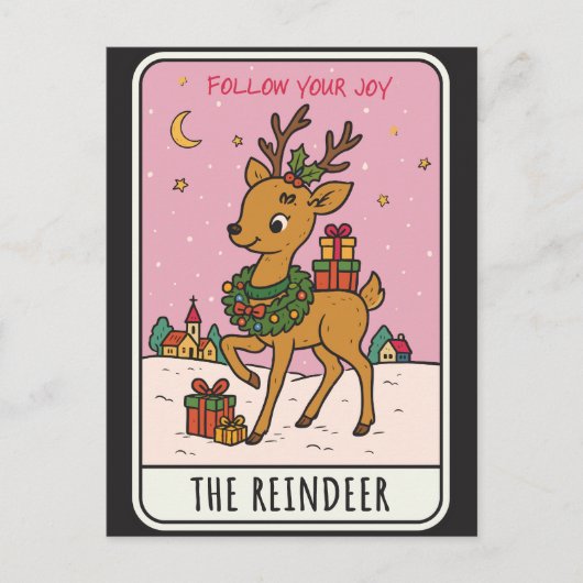 Kerst Rendier Feestdagenkaart (Voorkant)