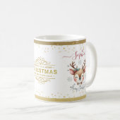 Kerst rendier Gezicht Vakantie Cadeaus Koffiemok (Voorkant rechts)