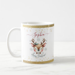 Kerst rendier Gezicht Vakantie Cadeaus Koffiemok
