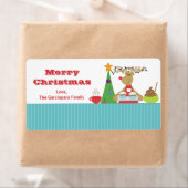 Kerst Rendier Gift Label Labels (Insitu)