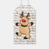Kerst Rendier Holiday cadeau label Cadeaulabel (Voorkant)