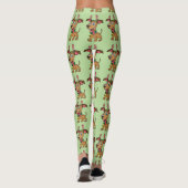Kerst rendier hond Cartoon Leggings (Achterkant)