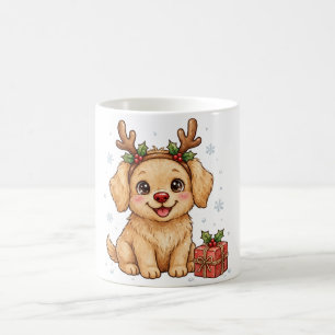 Kerst Rendier Hond Puppy Mok