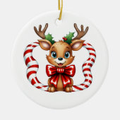 Kerst rendier keramisch ornament (Voorkant)