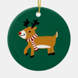 Kerst Rendier Keramisch Ornament