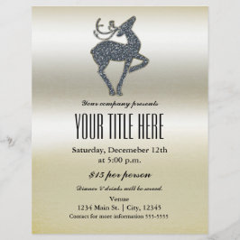 Kerst Rendier Kerstfeest Feest Evenement Flyer