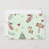 Kerst rendier kerstfeest foto bedankkaart (Achterkant)