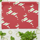 kerst rendier keukenhanddoek (Gevouwen)