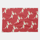 kerst rendier keukenhanddoek (Horizontaal)