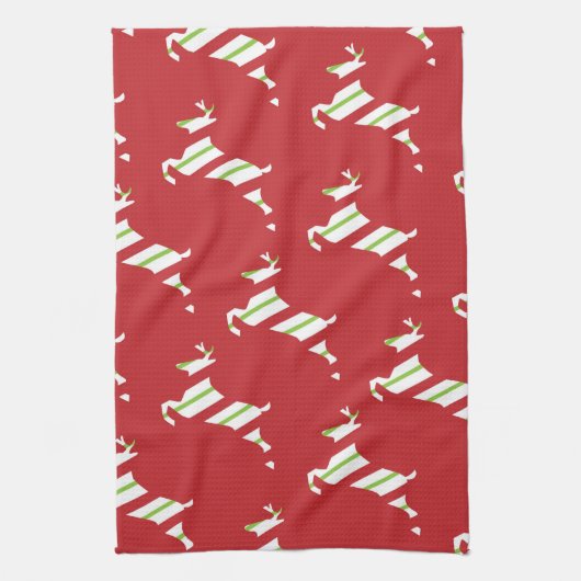 kerst rendier keukenhanddoek (Verticaal)