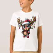 Kerst Rendier Kinder Basic T-shirt (Voorkant)