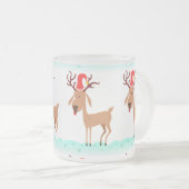 Kerst Rendier Matglas Mok (Voorkant rechts)