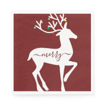 Kerst Rendier Merry Burgundy