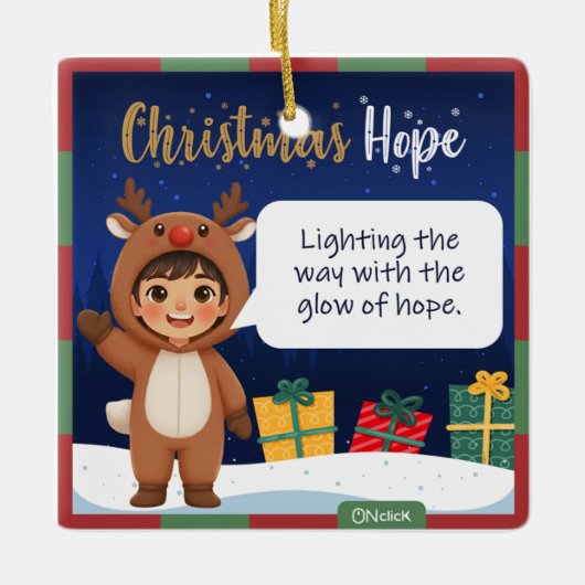 Kerst Rendier Ornament (Voorkant)