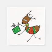 Kerst Rendier Papieren Servetten (Voorkant)