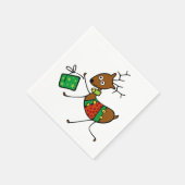 Kerst Rendier Papieren Servetten (Hoek)
