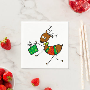 Kerst Rendier Papieren Servetten