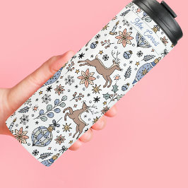 Kerst Rendier Patroon Cadeau voor Leraren Thermosbeker