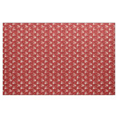 Kerst Rendier Patroon Goud Rood Stof (Fat Quarter)