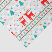 Kerst Rendier Patroon Tissue Papier Wrap (Detail)