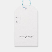 Kerst rendier Petten Pattern Medium Cadeaulabel (Achterkant)