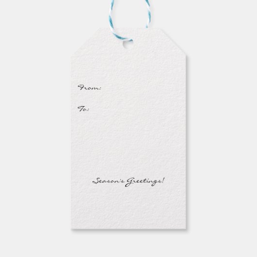 Kerst rendier Petten Pattern Medium Cadeaulabel (Achterkant)