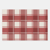 Kerst rendier & plaid inpakpapier vel (Voorkant 3)