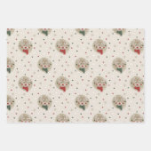 Kerst rendier & plaid inpakpapier vel (Voorkant)