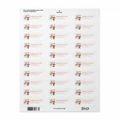 Kerst Rendier Retouradres Labels (Full Sheet)