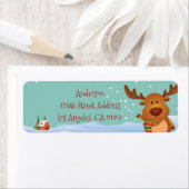 Kerst Rendier Retouradres Labels (Insitu)