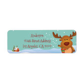 Kerst Rendier Retouradres Labels (Voorkant)