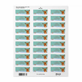 Kerst Rendier Retouradres Labels (Full Sheet)