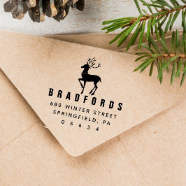 Kerst Rendier Retouradres Zelfinktende Stempel