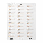 Kerst Rendier Retouradreslabels Etiket (Full Sheet)