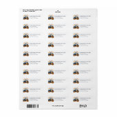 Kerst Rendier Retouradreslabels Etiket (Full Sheet)