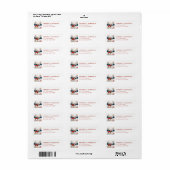 Kerst Rendier Retouradreslabels Etiket (Full Sheet)