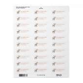 Kerst Rendier Retouradreslabels Etiket (Full Sheet)