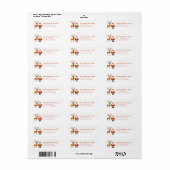 Kerst Rendier Retouradreslabels Etiket (Full Sheet)