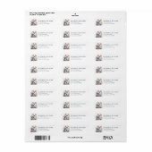 Kerst Rendier Retouradreslabels Etiket (Full Sheet)