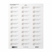 Kerst Rendier Retouradreslabels Etiket (Full Sheet)