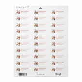 Kerst Rendier Retouradreslabels Etiket (Full Sheet)