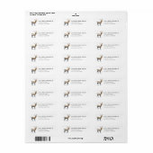 Kerst Rendier Retouradreslabels Etiket (Full Sheet)