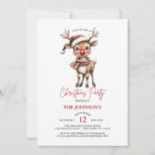 Kerst Rendier Rudolph House Corporate Party Kaart (Voorkant)